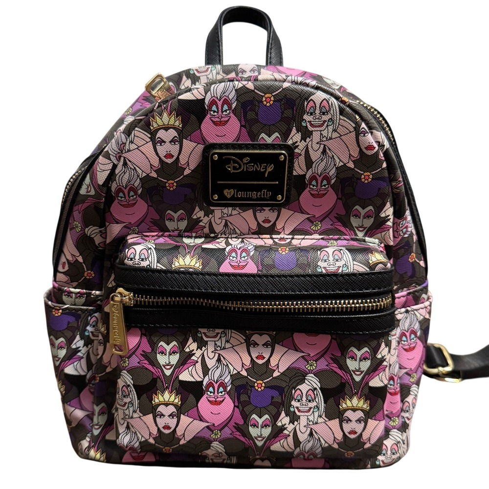 Loungefly Disney Villains Mini BackPack‎ Bag Women's Malificent Ursula Cruella